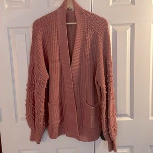Madewell dusty red cardigan, large